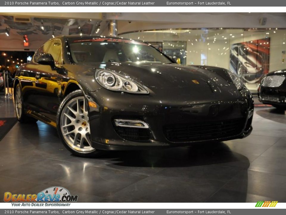 2010 Porsche Panamera Turbo Carbon Grey Metallic / Cognac/Cedar Natural Leather Photo #23