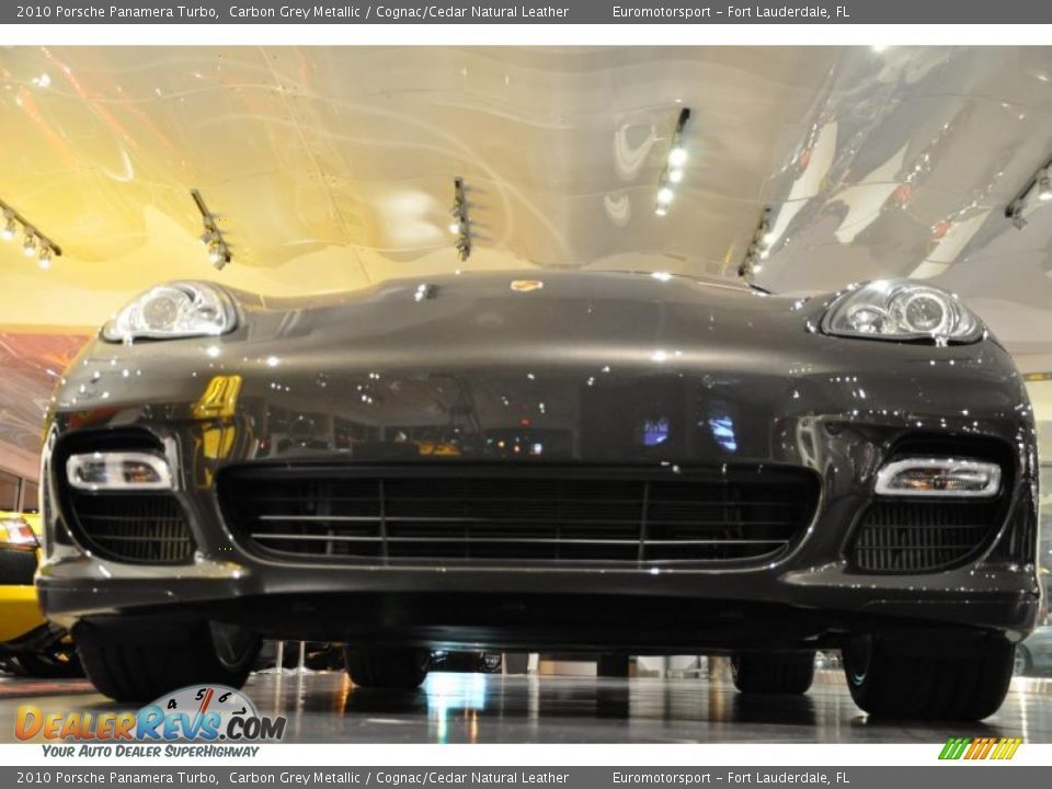 2010 Porsche Panamera Turbo Carbon Grey Metallic / Cognac/Cedar Natural Leather Photo #25