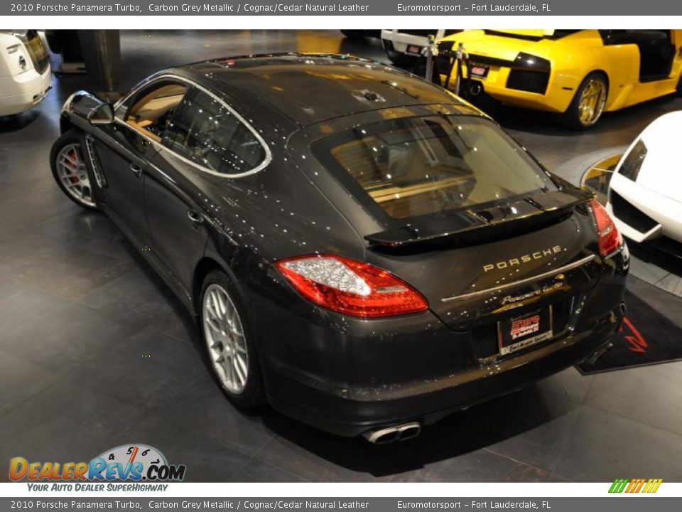 2010 Porsche Panamera Turbo Carbon Grey Metallic / Cognac/Cedar Natural Leather Photo #27