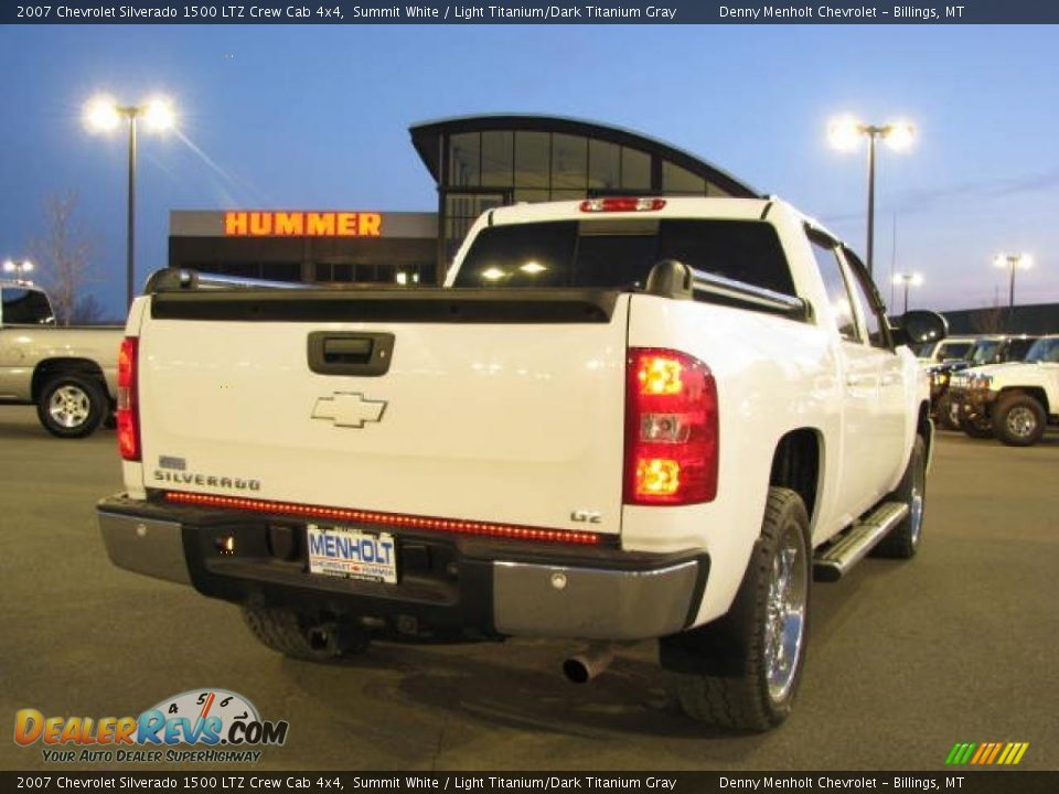 2007 Chevrolet Silverado 1500 LTZ Crew Cab 4x4 Summit White / Light Titanium/Dark Titanium Gray Photo #3