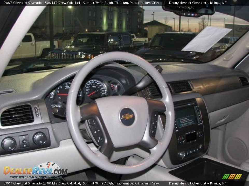 2007 Chevrolet Silverado 1500 LTZ Crew Cab 4x4 Summit White / Light Titanium/Dark Titanium Gray Photo #5