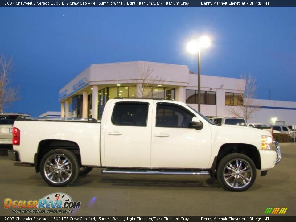 2007 Chevrolet Silverado 1500 LTZ Crew Cab 4x4 Summit White / Light Titanium/Dark Titanium Gray Photo #6