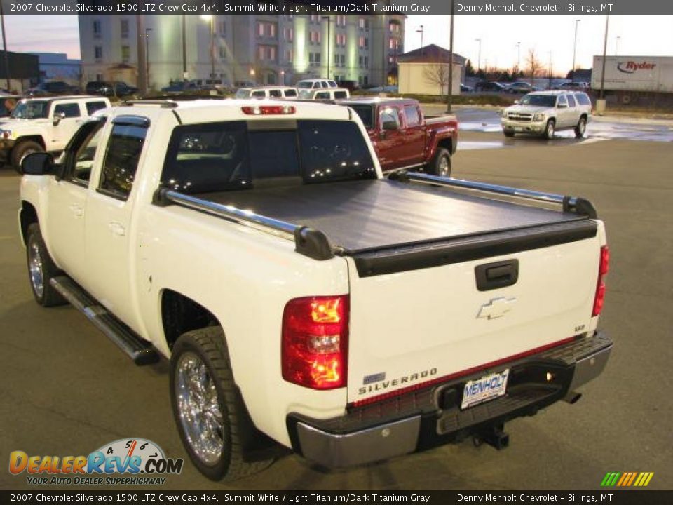 2007 Chevrolet Silverado 1500 LTZ Crew Cab 4x4 Summit White / Light Titanium/Dark Titanium Gray Photo #7