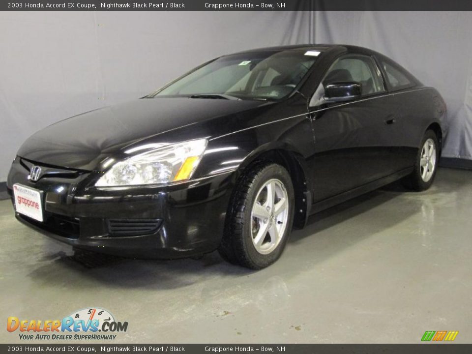 2003 Honda Accord EX Coupe Nighthawk Black Pearl / Black Photo #1