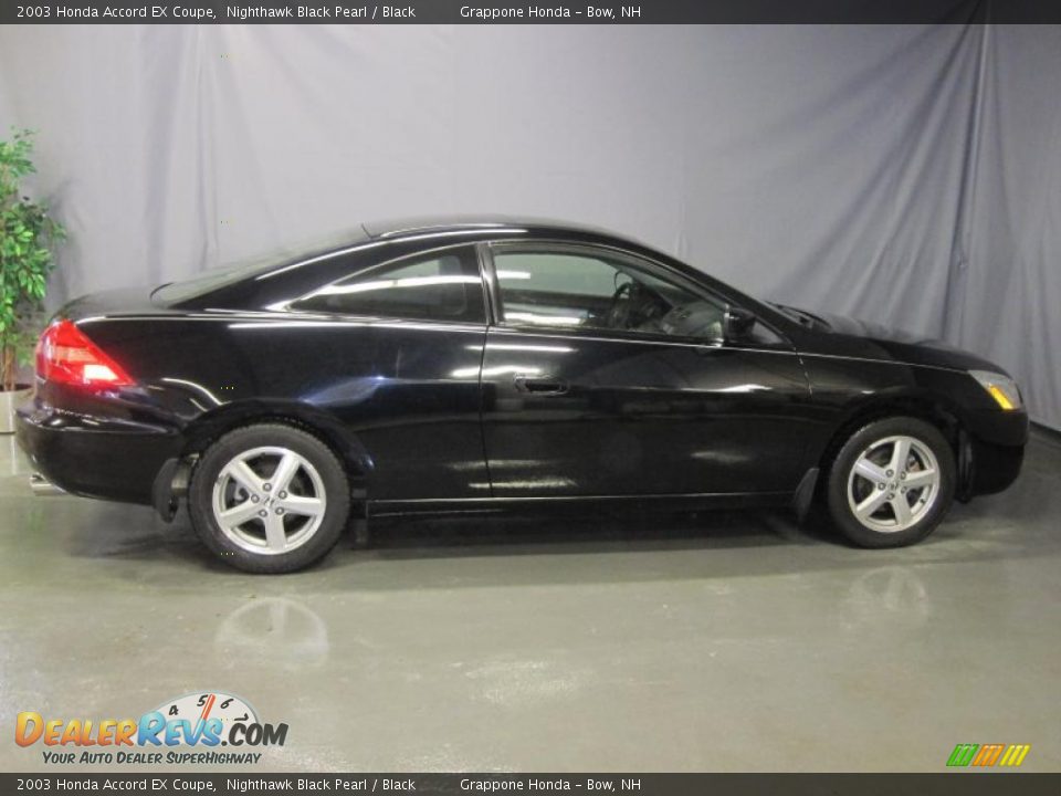 2003 Honda Accord EX Coupe Nighthawk Black Pearl / Black Photo #4