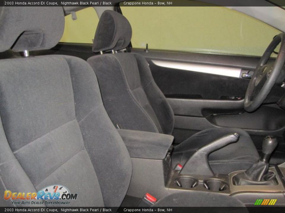 2003 Honda Accord EX Coupe Nighthawk Black Pearl / Black Photo #7