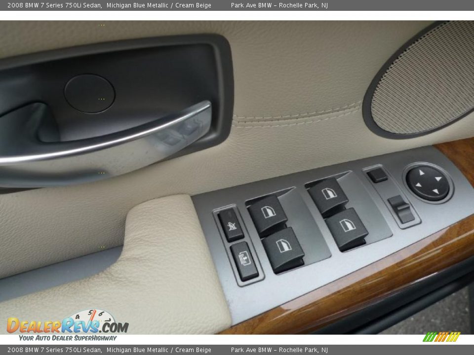 2008 BMW 7 Series 750Li Sedan Michigan Blue Metallic / Cream Beige Photo #27