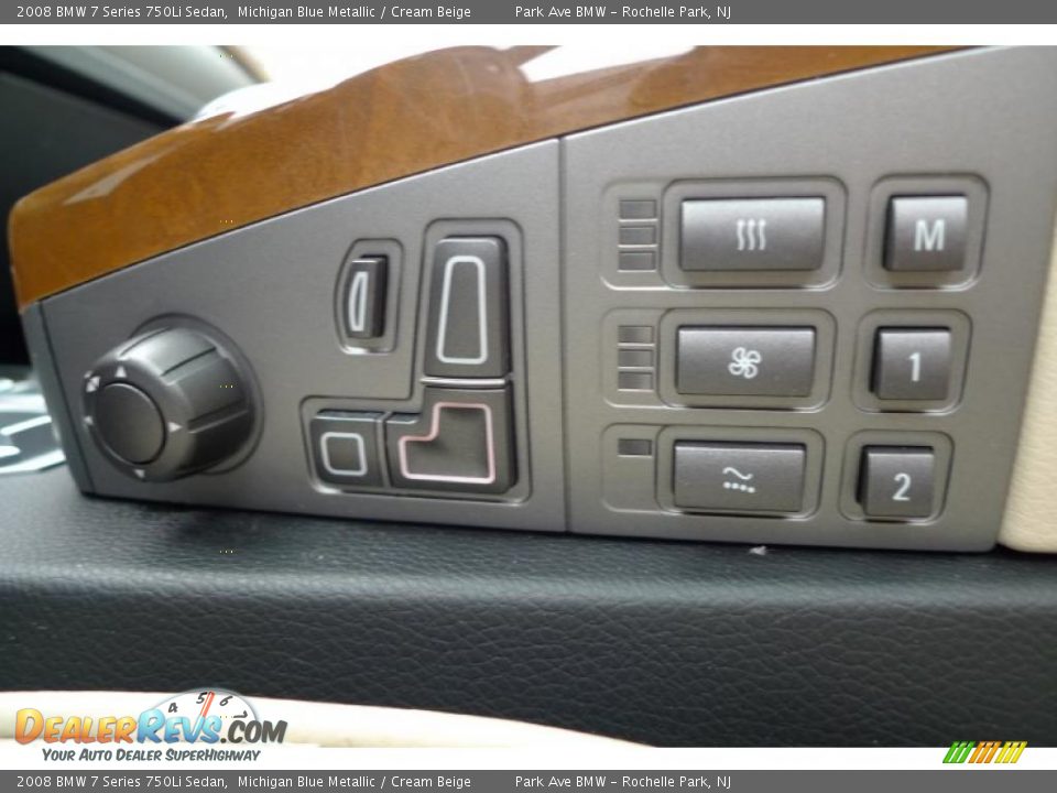 2008 BMW 7 Series 750Li Sedan Michigan Blue Metallic / Cream Beige Photo #29