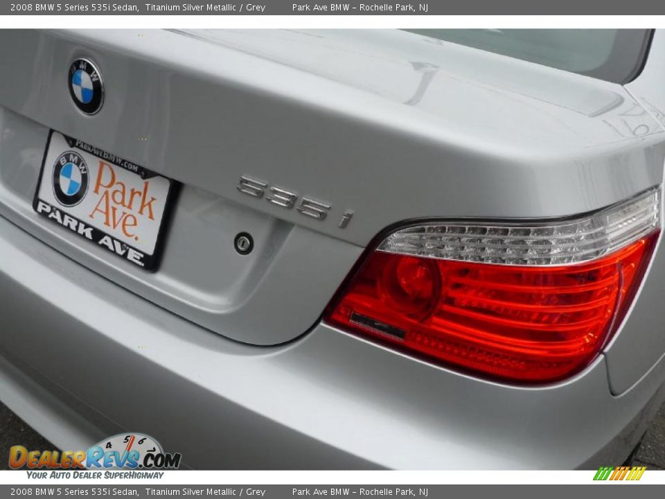 2008 BMW 5 Series 535i Sedan Titanium Silver Metallic / Grey Photo #3