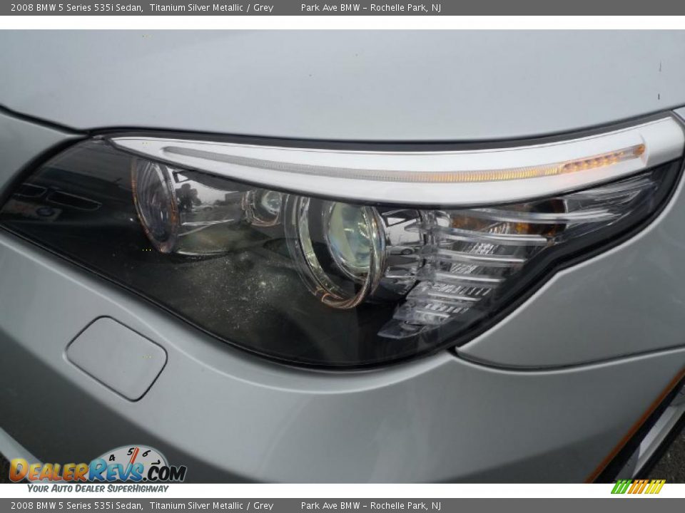 2008 BMW 5 Series 535i Sedan Titanium Silver Metallic / Grey Photo #9