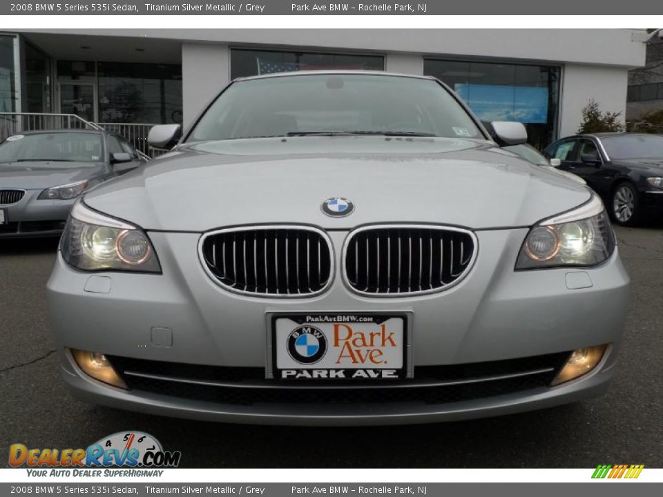 2008 BMW 5 Series 535i Sedan Titanium Silver Metallic / Grey Photo #14
