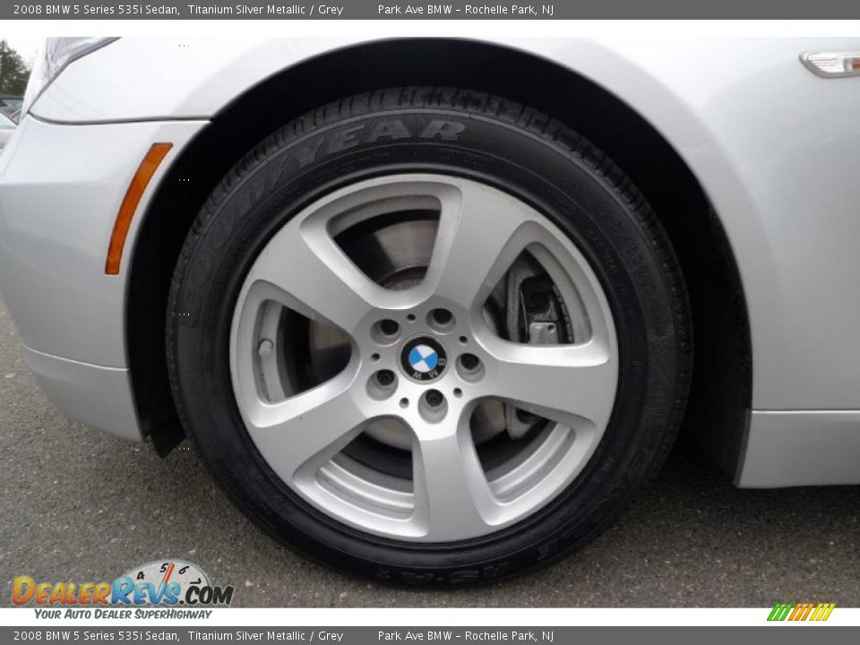 2008 BMW 5 Series 535i Sedan Titanium Silver Metallic / Grey Photo #19