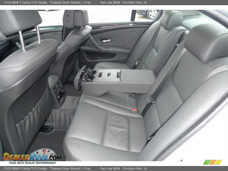 2008 BMW 5 Series 535i Sedan Titanium Silver Metallic / Grey Photo #30