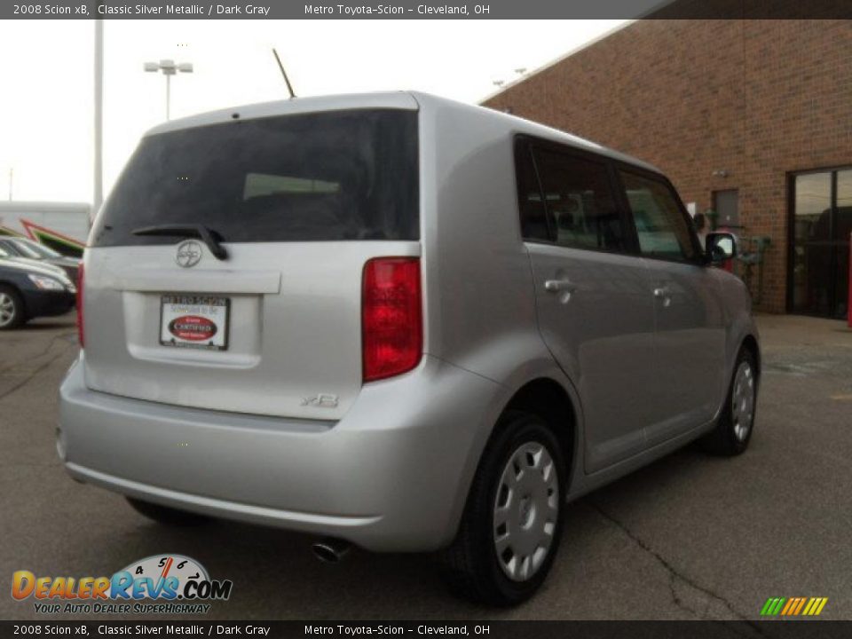 2008 Scion xB Classic Silver Metallic / Dark Gray Photo #6