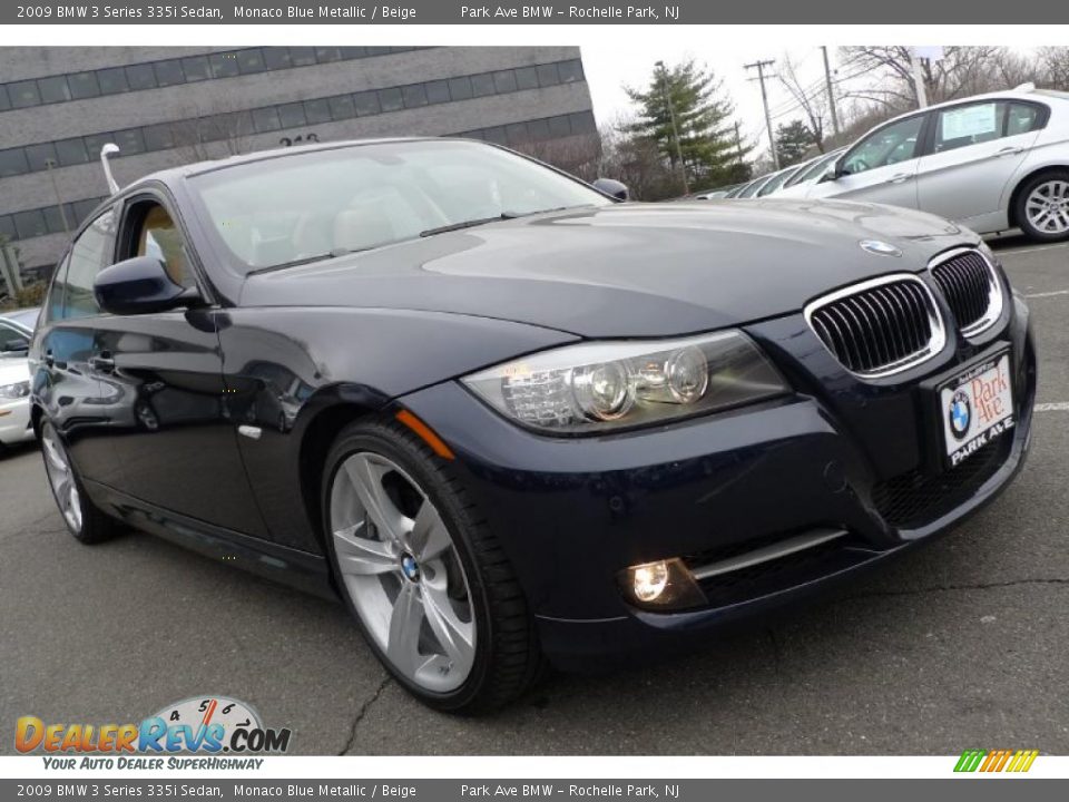 2009 BMW 3 Series 335i Sedan Monaco Blue Metallic / Beige Photo #4