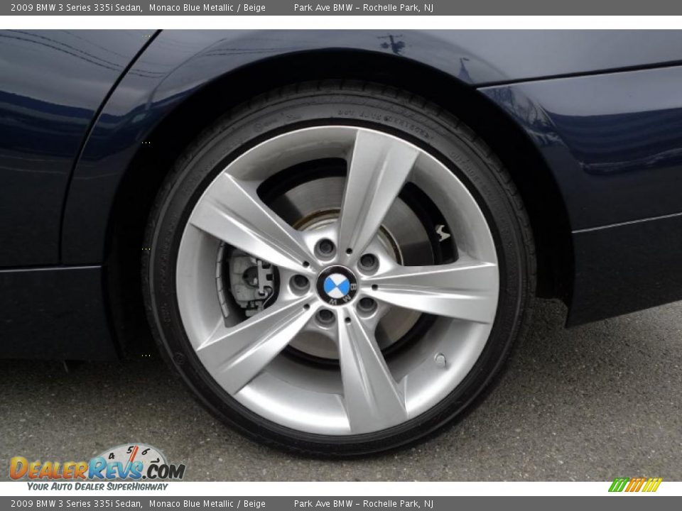 2009 BMW 3 Series 335i Sedan Monaco Blue Metallic / Beige Photo #5