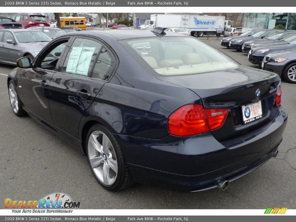 2009 BMW 3 Series 335i Sedan Monaco Blue Metallic / Beige Photo #9