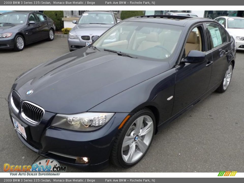 2009 BMW 3 Series 335i Sedan Monaco Blue Metallic / Beige Photo #10