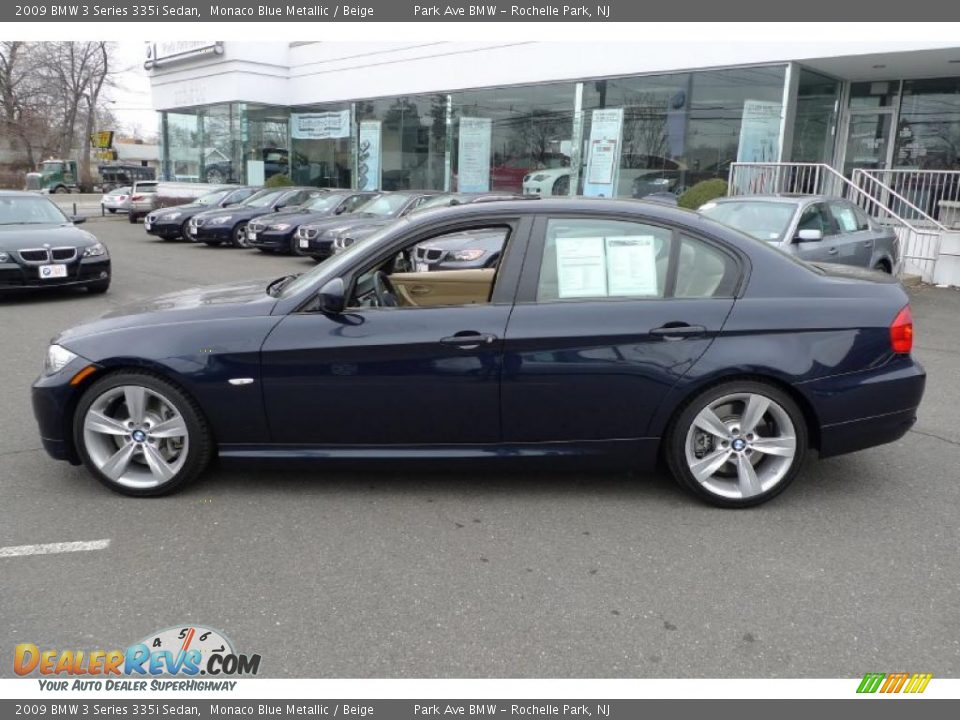 2009 BMW 3 Series 335i Sedan Monaco Blue Metallic / Beige Photo #12