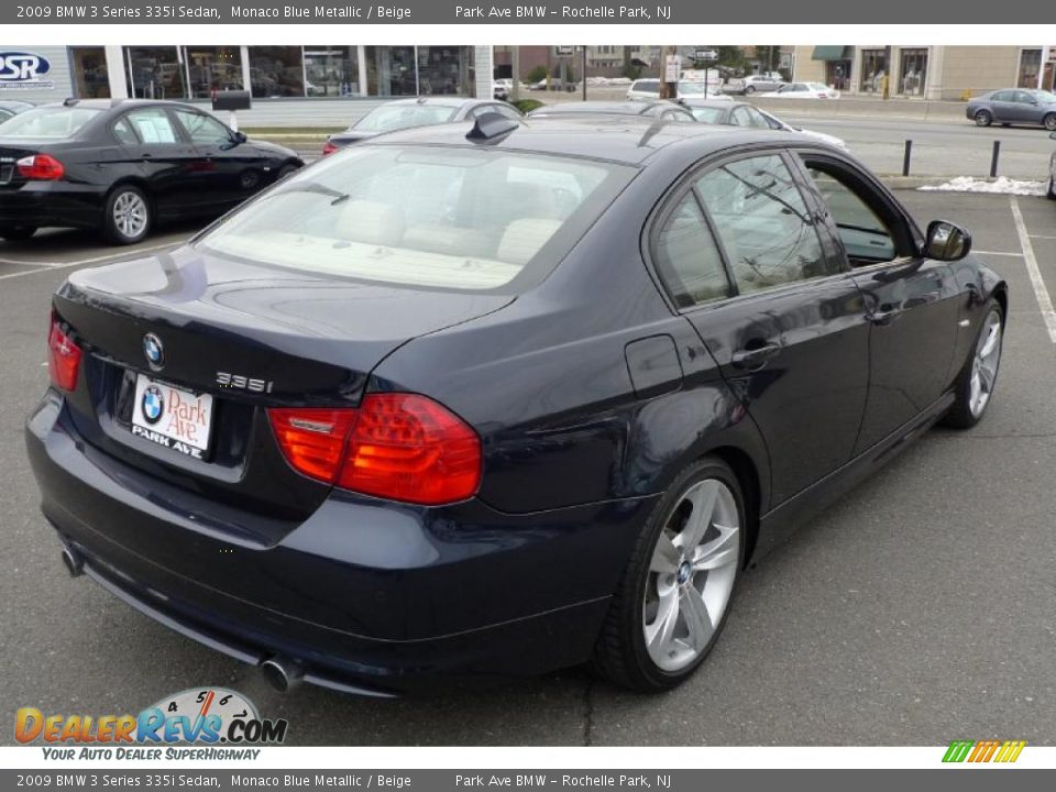 2009 BMW 3 Series 335i Sedan Monaco Blue Metallic / Beige Photo #15