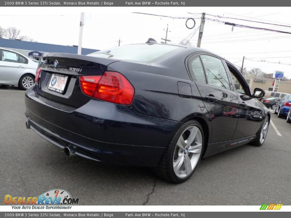 2009 BMW 3 Series 335i Sedan Monaco Blue Metallic / Beige Photo #17