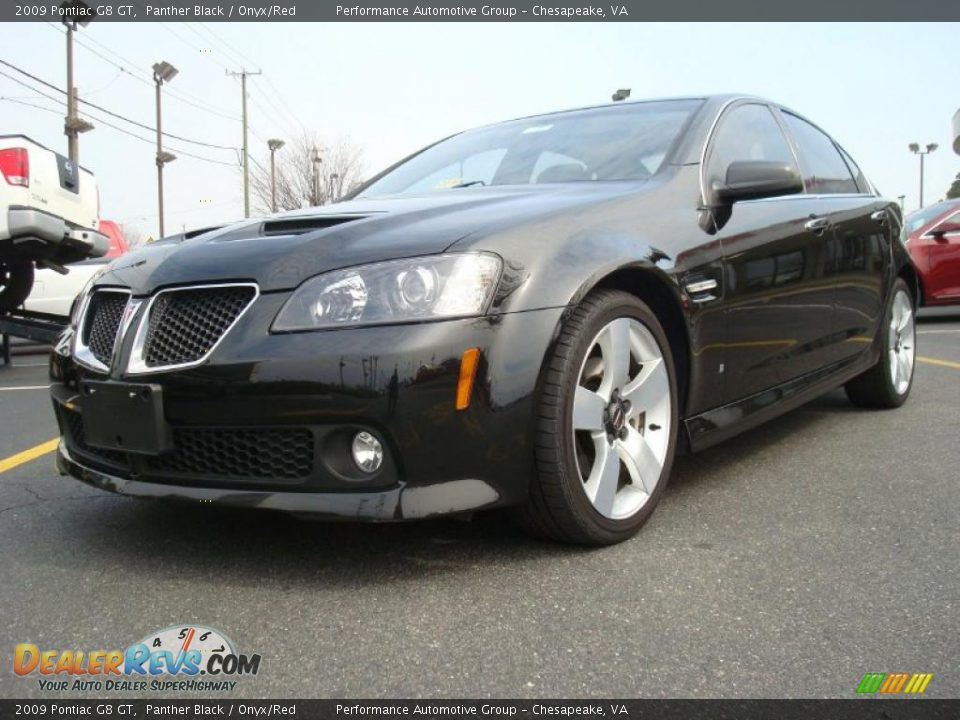 2009 Pontiac G8 GT Panther Black / Onyx/Red Photo #1