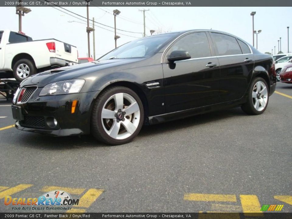2009 Pontiac G8 GT Panther Black / Onyx/Red Photo #2