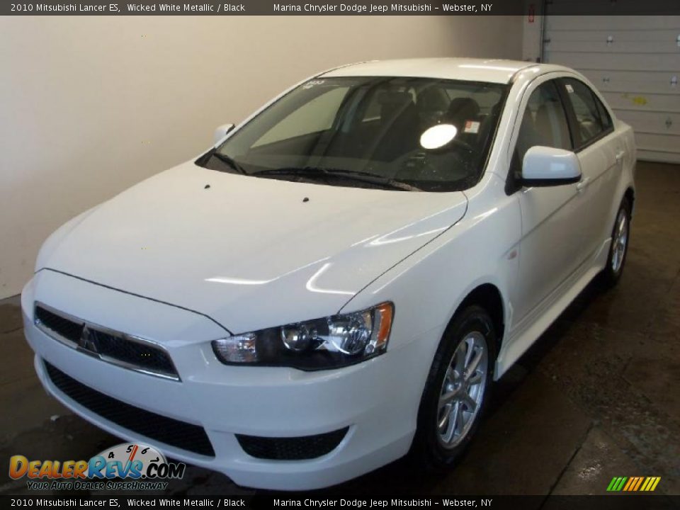 2010 Mitsubishi Lancer ES Wicked White Metallic / Black Photo #1