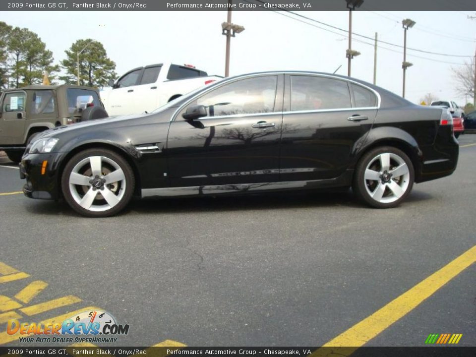 2009 Pontiac G8 GT Panther Black / Onyx/Red Photo #3