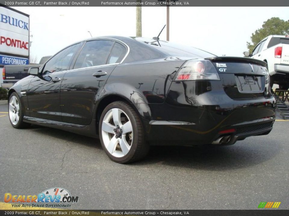 2009 Pontiac G8 GT Panther Black / Onyx/Red Photo #4