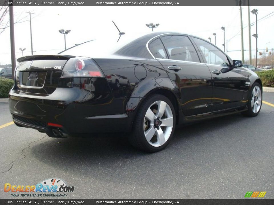 2009 Pontiac G8 GT Panther Black / Onyx/Red Photo #5