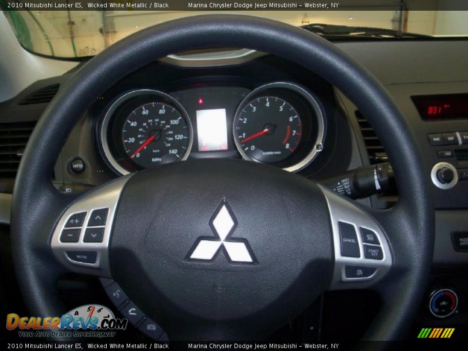 2010 Mitsubishi Lancer ES Wicked White Metallic / Black Photo #4