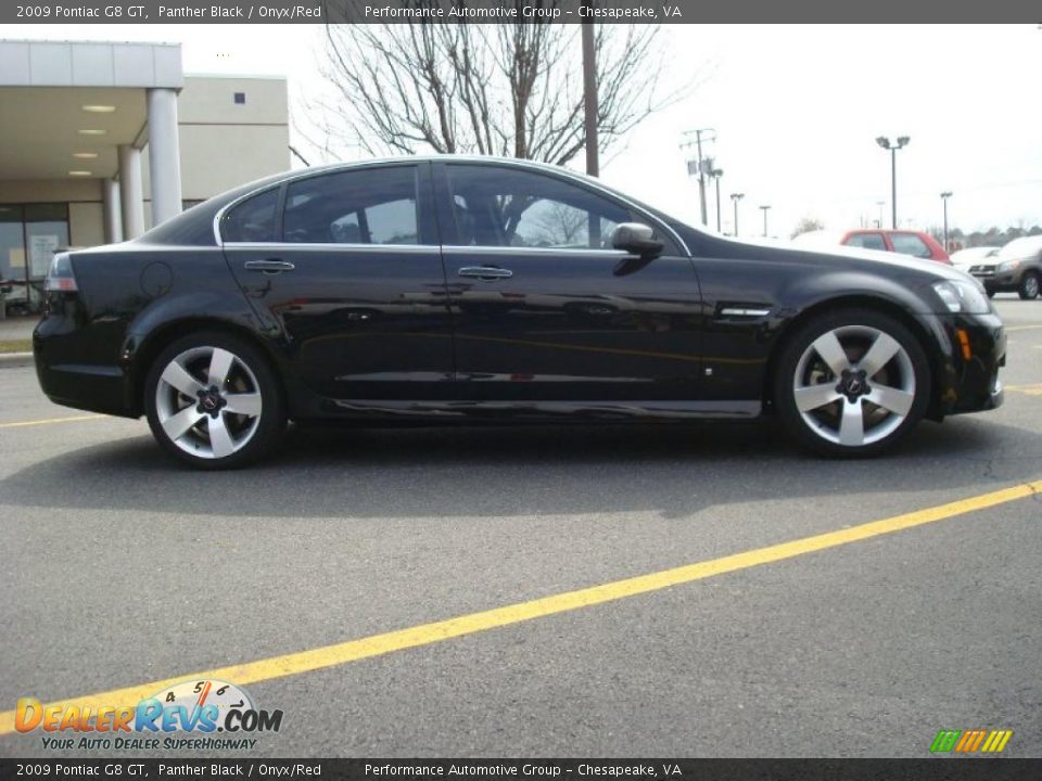 2009 Pontiac G8 GT Panther Black / Onyx/Red Photo #6