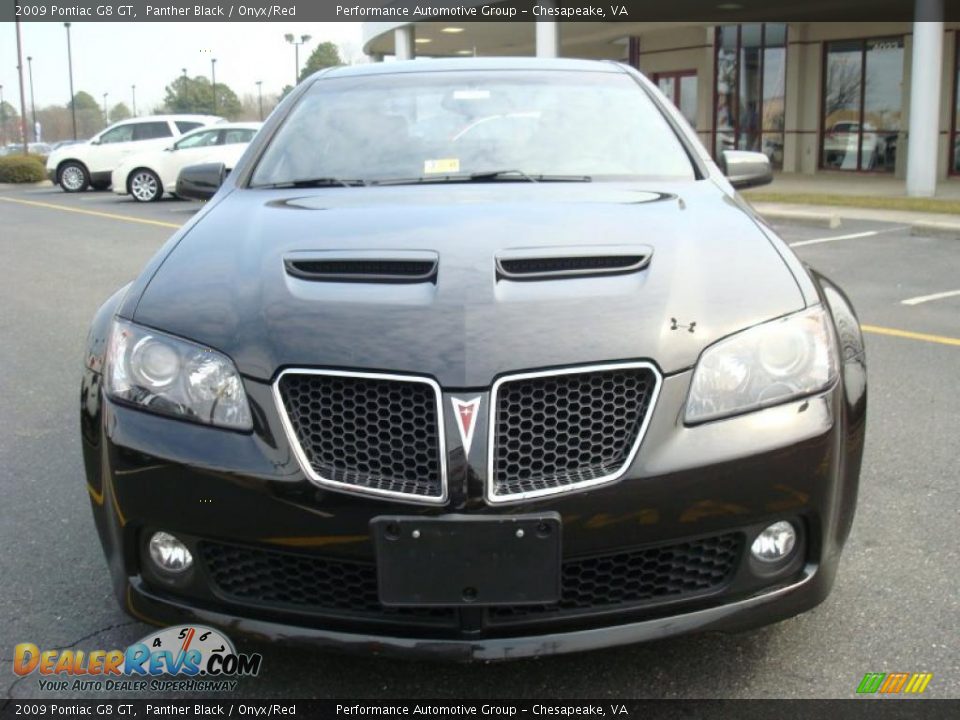 2009 Pontiac G8 GT Panther Black / Onyx/Red Photo #8