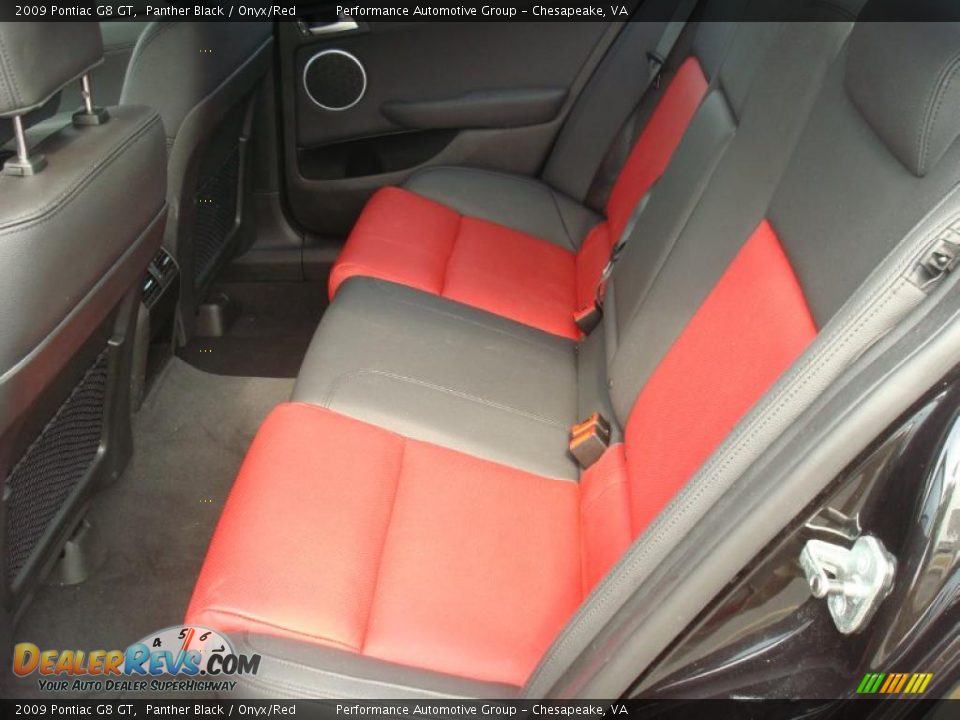 2009 Pontiac G8 GT Panther Black / Onyx/Red Photo #10