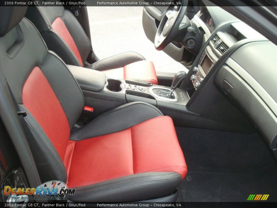 2009 Pontiac G8 GT Panther Black / Onyx/Red Photo #12