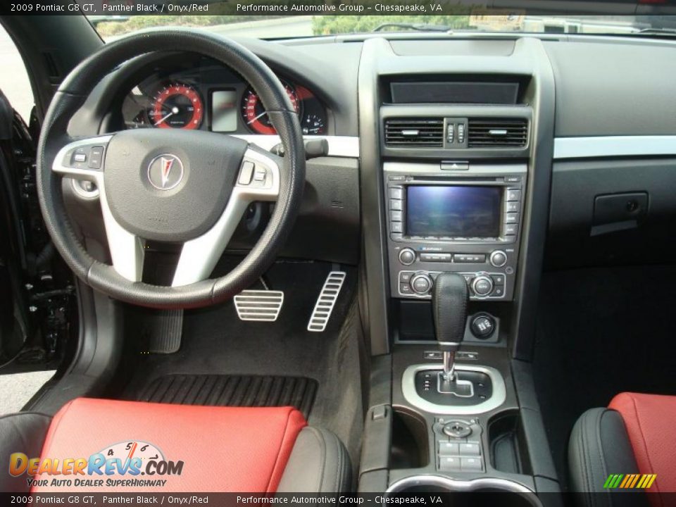 2009 Pontiac G8 GT Panther Black / Onyx/Red Photo #13
