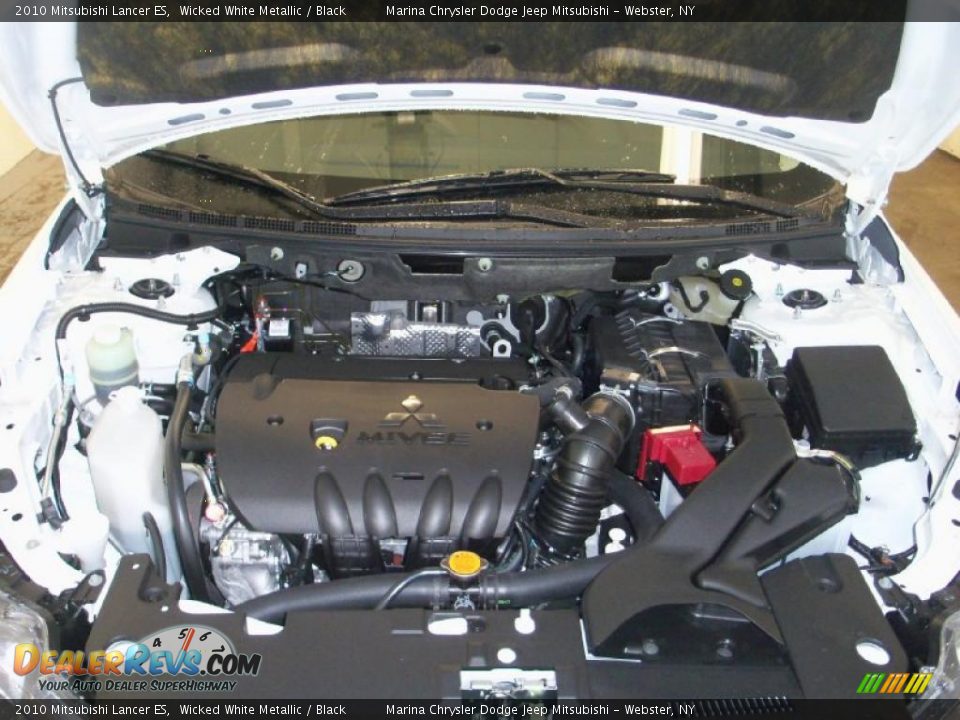 2010 Mitsubishi Lancer ES Wicked White Metallic / Black Photo #12