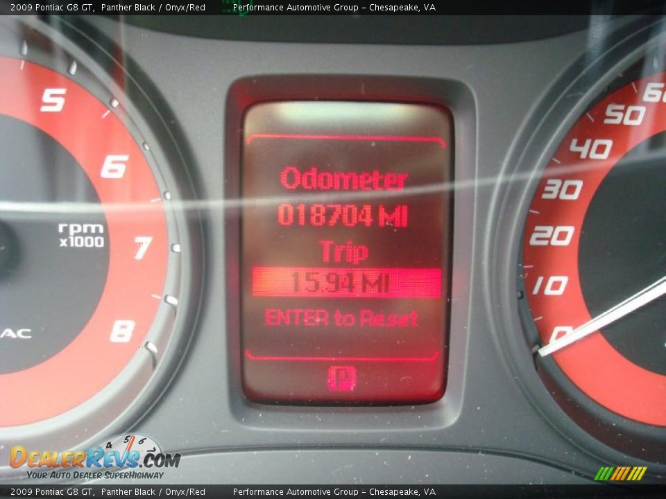 2009 Pontiac G8 GT Panther Black / Onyx/Red Photo #15