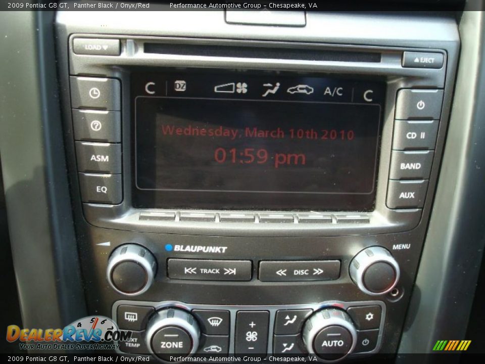 2009 Pontiac G8 GT Panther Black / Onyx/Red Photo #17
