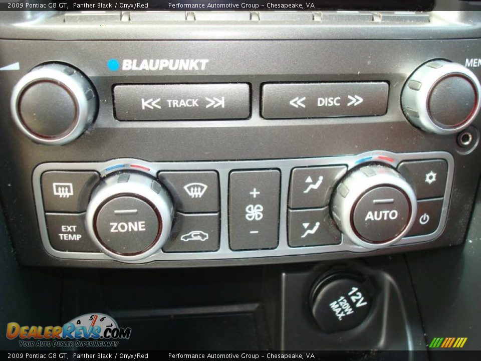2009 Pontiac G8 GT Panther Black / Onyx/Red Photo #18