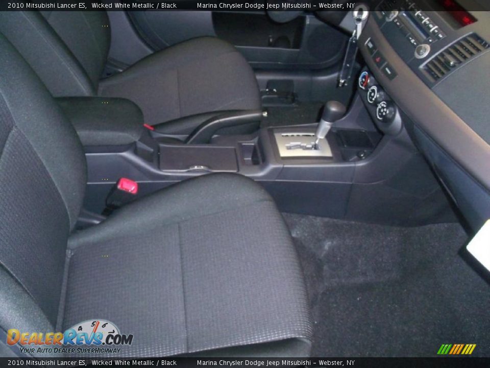 2010 Mitsubishi Lancer ES Wicked White Metallic / Black Photo #21