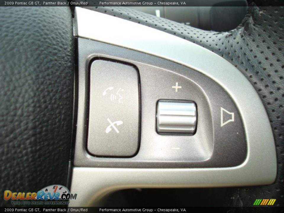 2009 Pontiac G8 GT Panther Black / Onyx/Red Photo #22