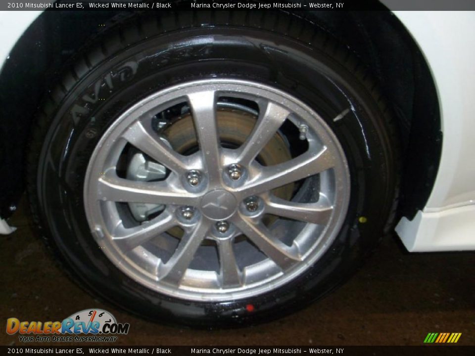 2010 Mitsubishi Lancer ES Wicked White Metallic / Black Photo #22