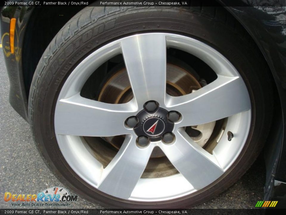 2009 Pontiac G8 GT Panther Black / Onyx/Red Photo #23