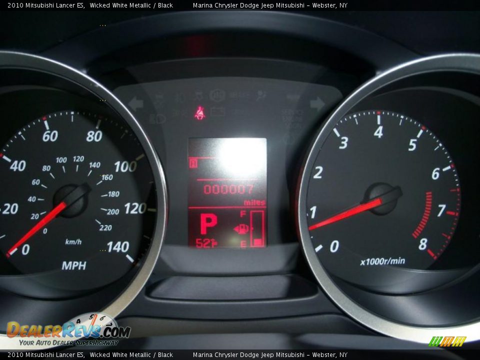 2010 Mitsubishi Lancer ES Wicked White Metallic / Black Photo #24