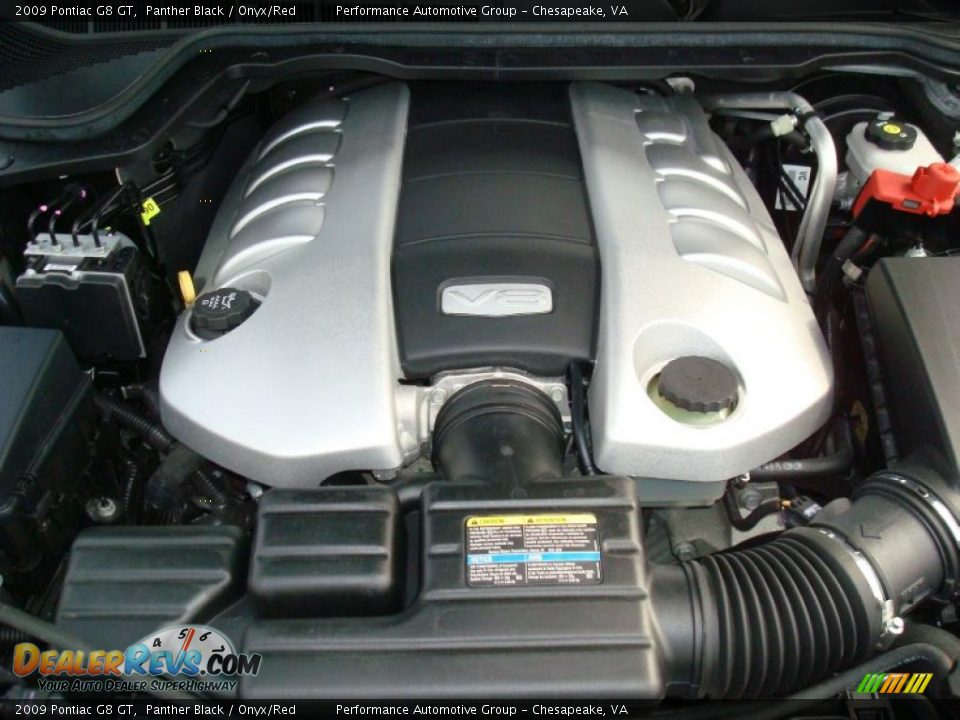 2009 Pontiac G8 GT Panther Black / Onyx/Red Photo #25
