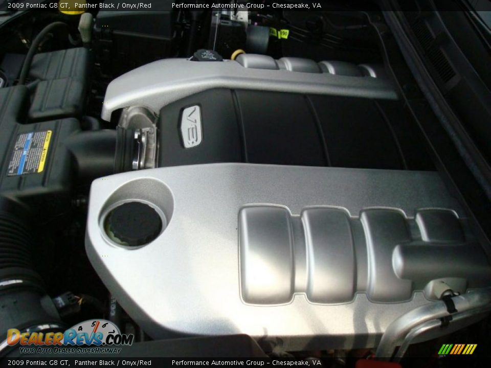 2009 Pontiac G8 GT Panther Black / Onyx/Red Photo #26