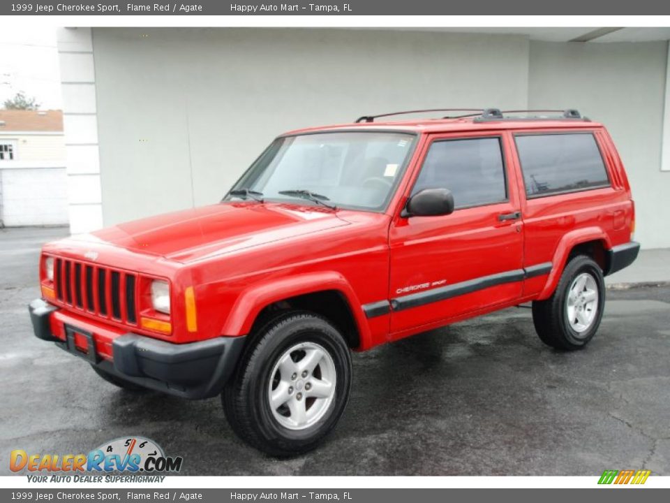 1999 Jeep Cherokee Sport Flame Red / Agate Photo #1