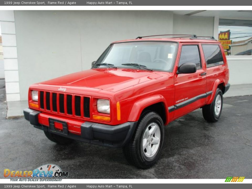 1999 Jeep Cherokee Sport Flame Red / Agate Photo #2